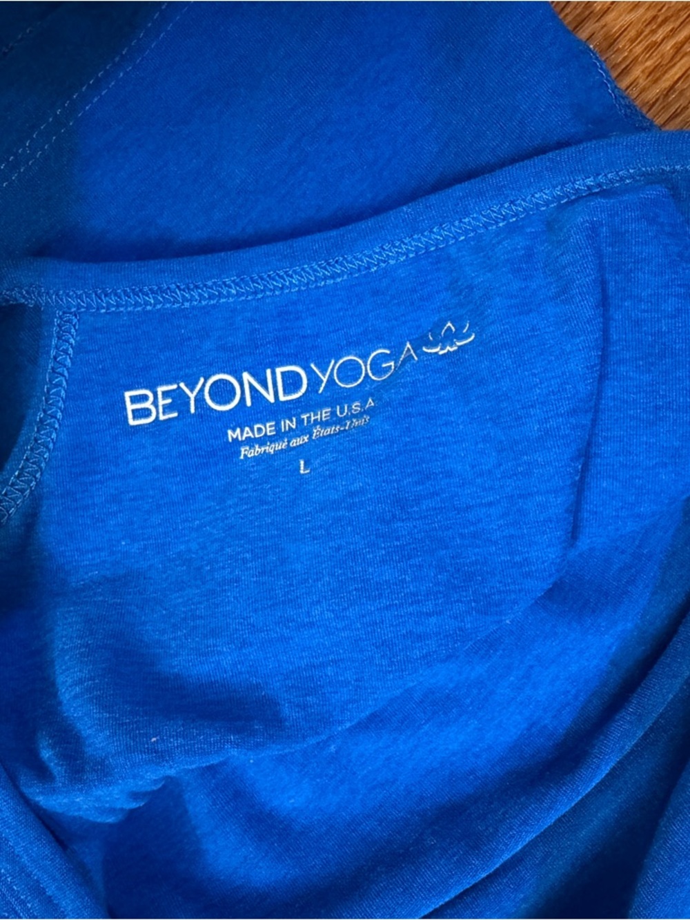 Beyond Yoga Spacedye Slim Racerback Cropped Tank Vibrant Blue - Size Large - Picture 3 of 6